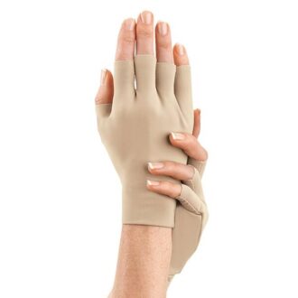 Beige Compression Arthritis Gloves for both Men & Women
