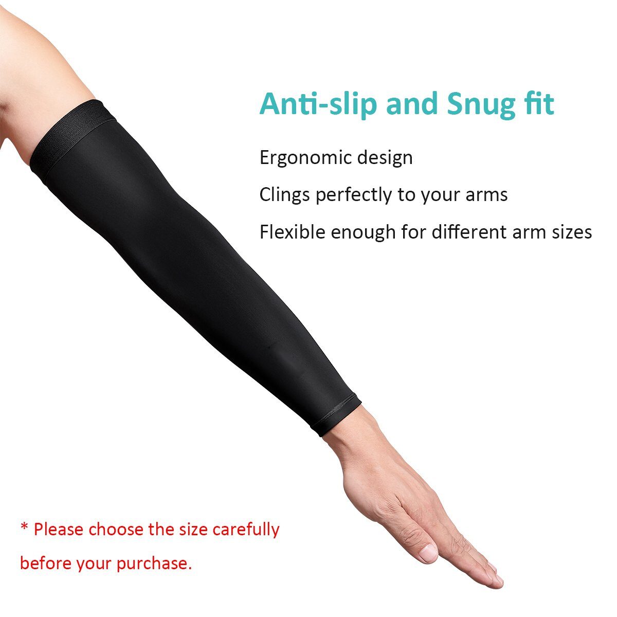 Anti slip and snug fit arm sleeves