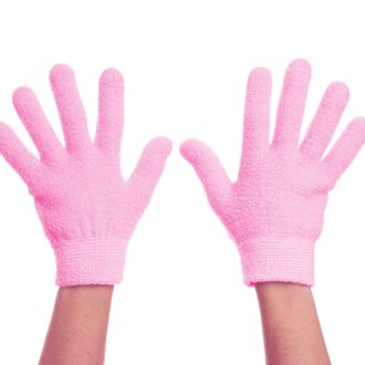 Spa gloves with silicone gel inner lining to help cool, soothe and restore your hands