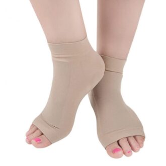 Picture of gel heel support socks for lace bit and heel and ankle protection