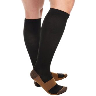 1x pair of Compression Knee high socks made from copper