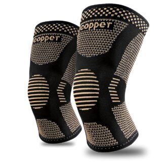 Copper compression knee sleeves