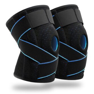 1x Pair of knee support braces with strap